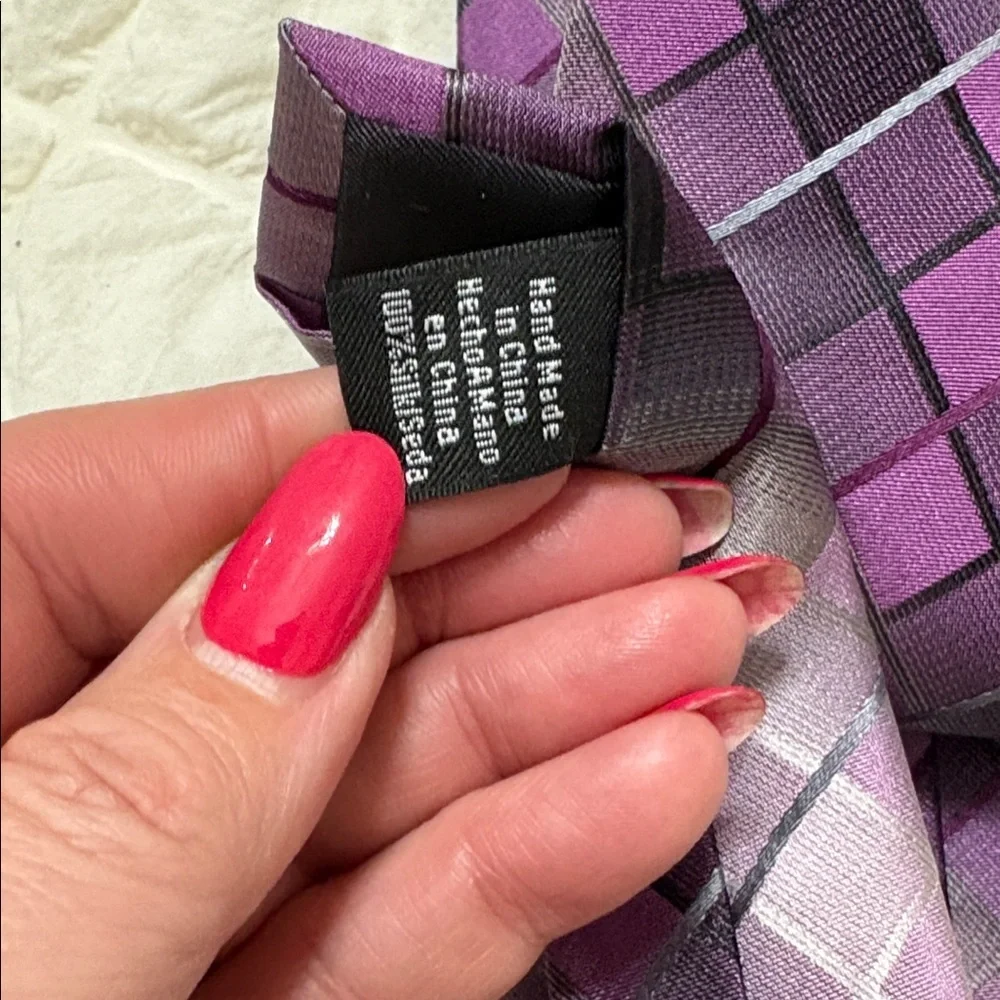 Bundle Purple color hues Patterned silk Ties Set of 2 formal career